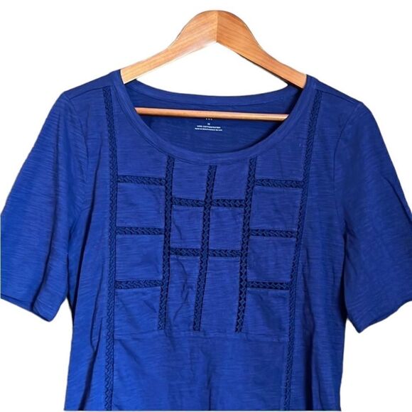 NWT! Talbots blue short sleeve tee. Size medium - Picture 2 of 9